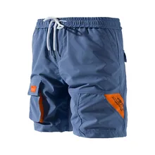 Большие размеры мульти-накладные карманы шорты мужские летние пляжные джоггеры бермуды Свободное длинное платье с длинными рукавами Masculino Pantalones Cortos Hombre 3