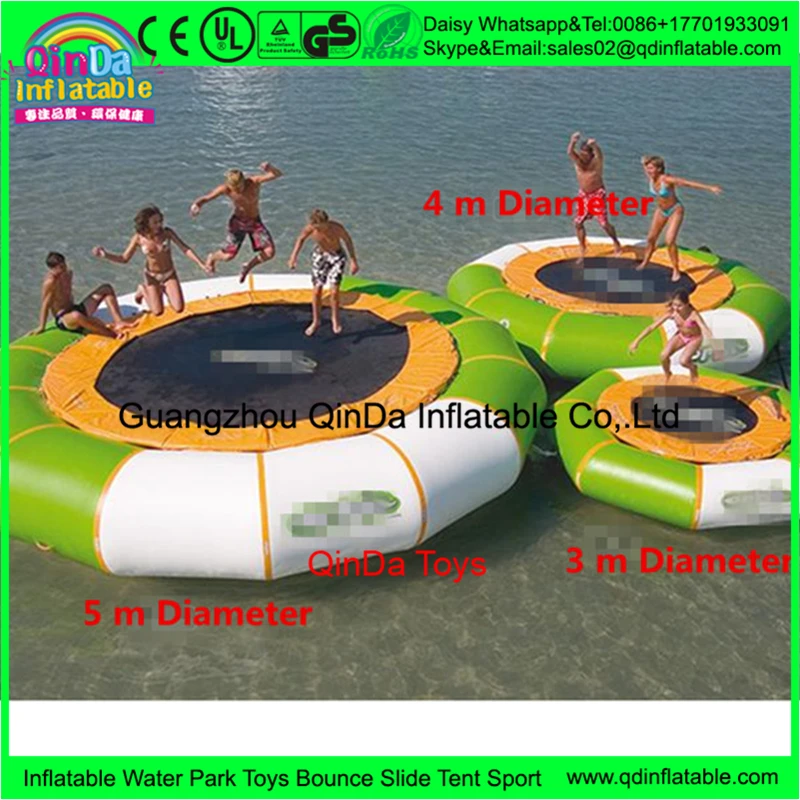 4m factory directly selling inflatable air sea trampoline,inflatable trampoline from china,water jumping bed