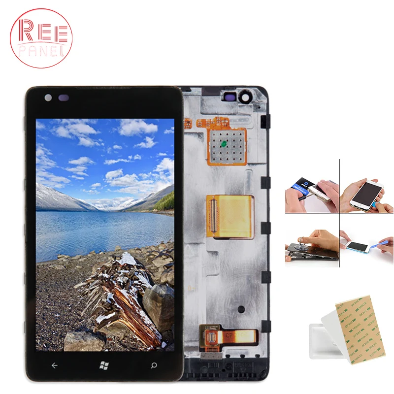 

Original 800x480 4.3" LCD For NOKIA lumia 900 LCD Touch Screen Digitizer Assembly Replacement Parts N900 900 Display