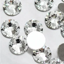 

Super Deal Shiny 1440PCS SS3 to SS10 Non Hotfix Rhinestone Clear Crystal color 3D Nail Art Decorations Flatback Rhinestones