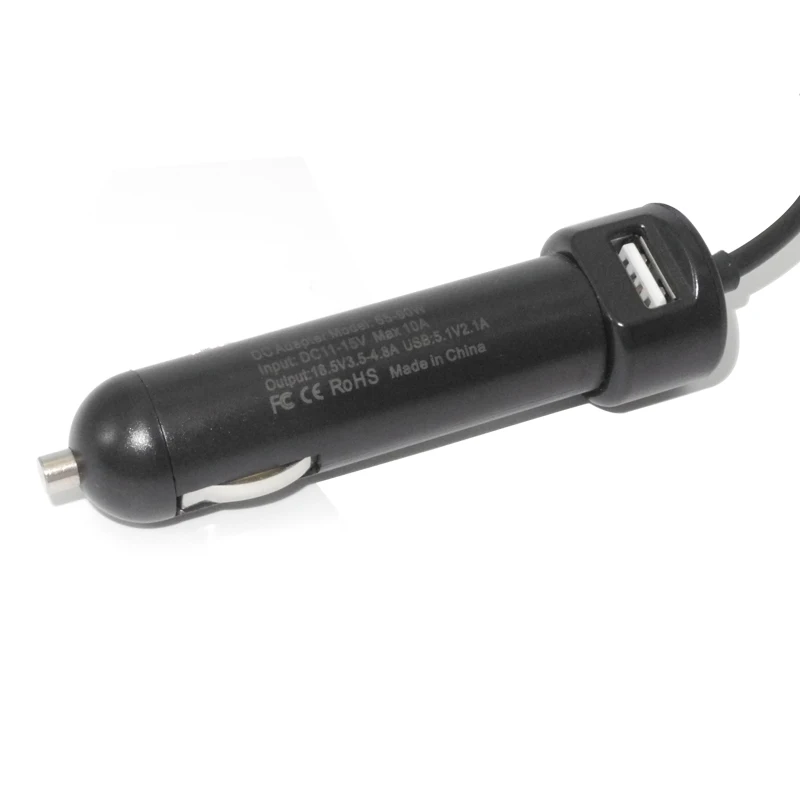 hp 65w laptop car charger adapter