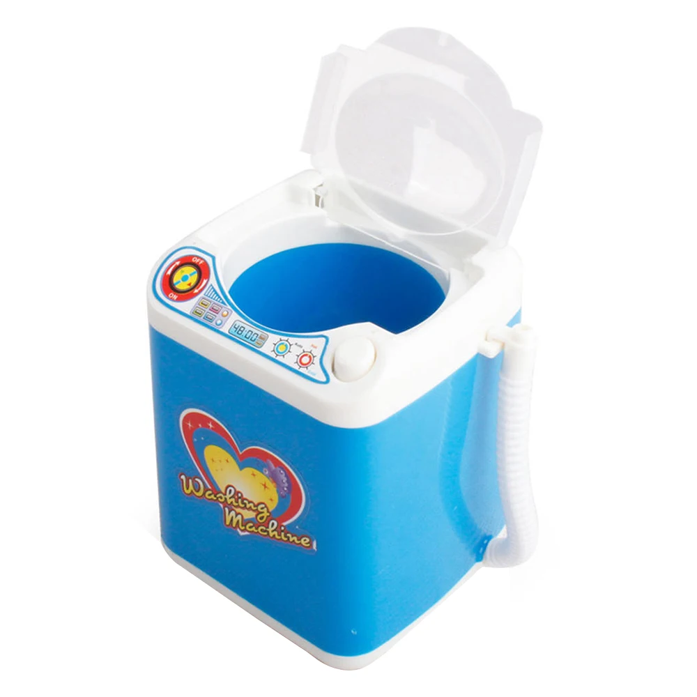 Limited Offer of  Pretend Play Kids Toys Mini Makeup Brush Cleaning Electric Blue Washing Machine Toys