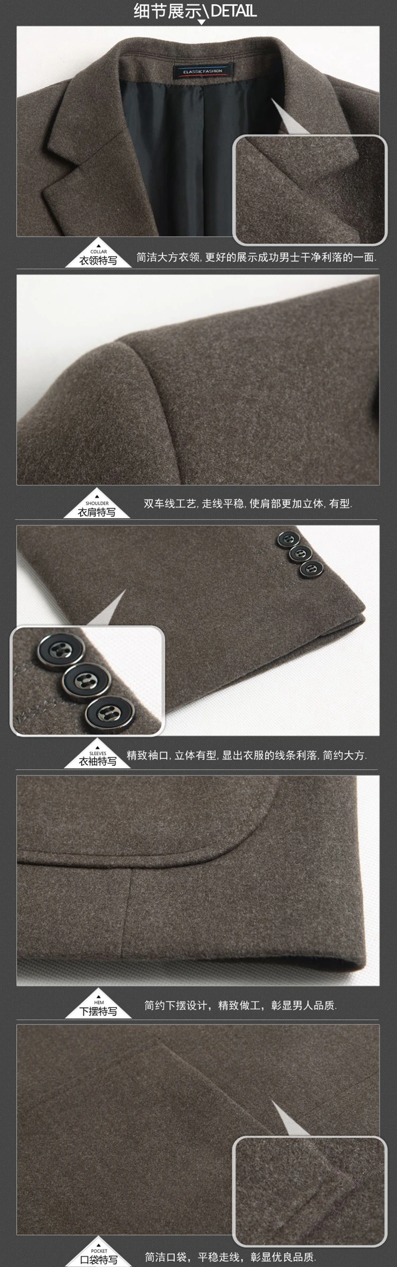 WAEOLSA Mens Blazers Plain Color Suit Coat Slim Fit Outfits Red Gray Camel Blazer Hombre Tailored Suit Jacket For Man Costume 2019 (1)