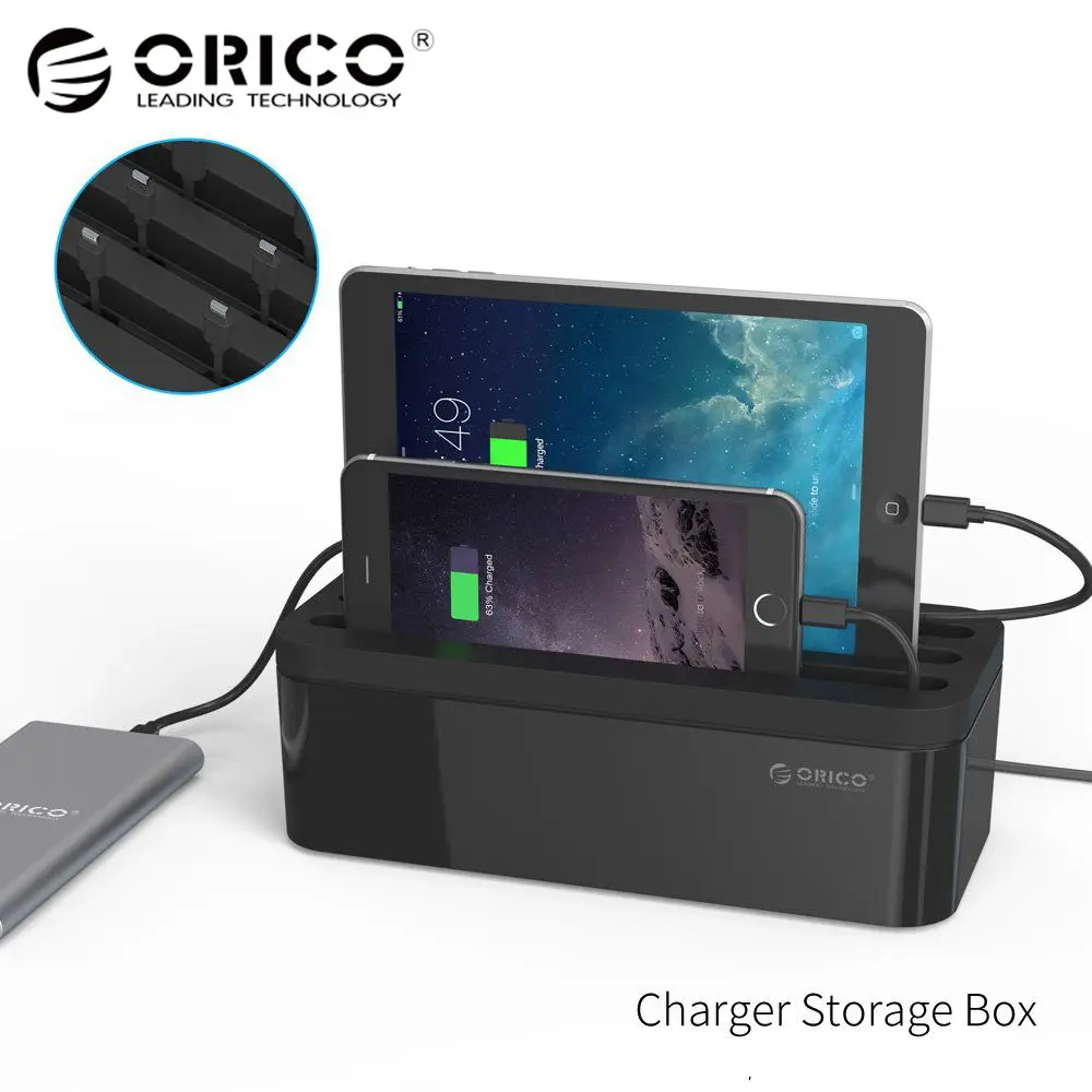 Beste ORICO kabelhaspel Beheer Box Power Strip Sockets Charger Organizer Box Case cord protector Telefoon Houder en Manager