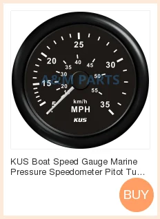 KUS лодка спидометра морской Спидометр Пито 12 V/24 V 0-35MPH 85 мм