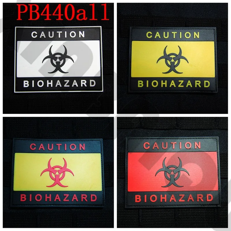 3D ПВХ патч предостережение BIOHAZARD