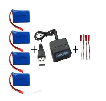 

wltoys V626 V636 V686 Q222 X250 V686G RC quadcopter 3.7V 780mah Li-po battery*4pcs+4 in 1 charger box