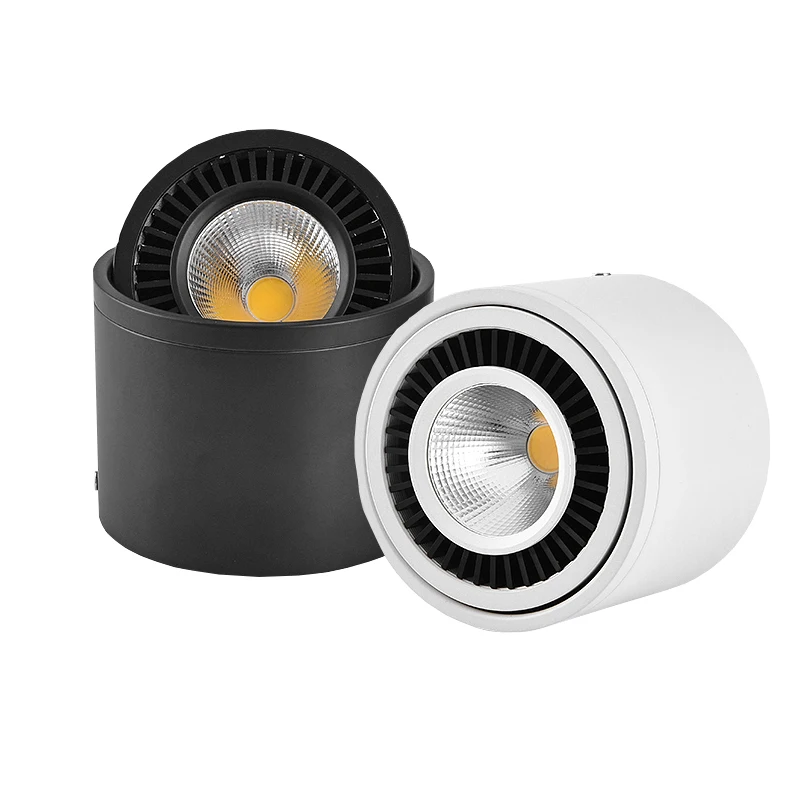 

Dimmable 3W/5W/7W/12W/15W LED COB Ceiling Down Lamp Picture Spot Light Rotatable Cabinet Exhibition Aisle Black/White Shell