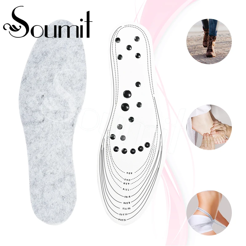 Soumit Memory Foam Insoles Massage Shoe Sole Acupressure Foot