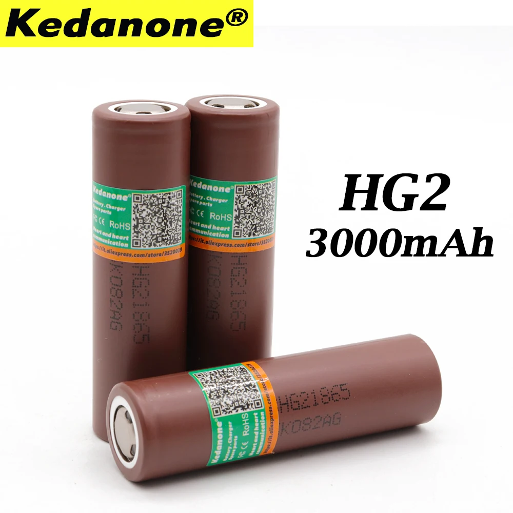 100% новый для HG2 18650 3000 mah заряжаемая электронная Сигарета Аккумулятора высокий