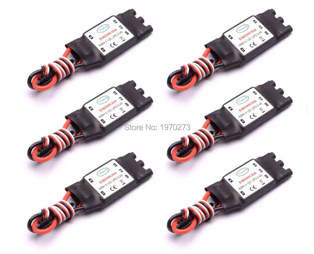 6 шт./лот 30A SimonK ESC Бесщеточный Регулятор скорости для радиоуправляемого