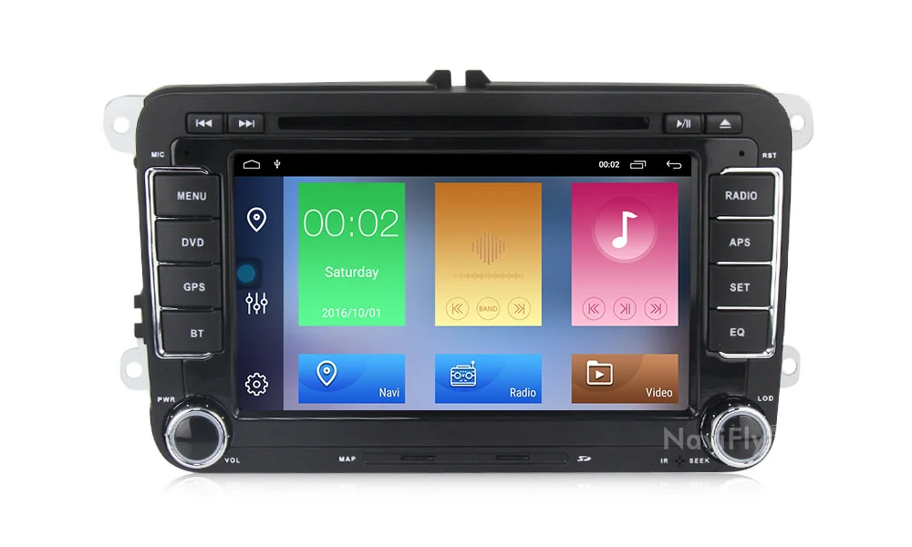 Sale 2GB+32GB Android 9.1 car dvd gps for Volkswagen polo Passat  B5 B6 B7 GOLF 5 GOLF 6 Radio FM RDS 7708 IC 2 din WIFI CANBUS 26