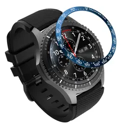 Premium Bezel Ring Styling Frame Case Cover Protection for Samsung Gear, Frontier, and Galaxy Watch (Blue B)