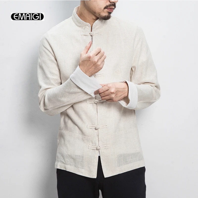 2017 New Spring China Style font b Men b font font b Shirt b font Cotton
