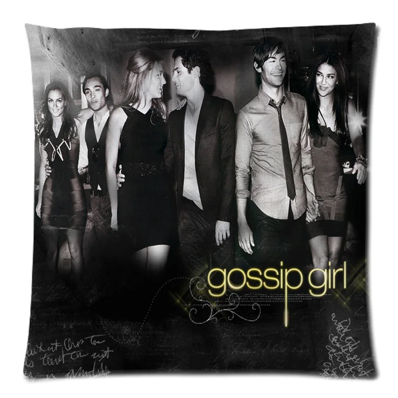 

Gossip Girl Decorative Cushion Cover Cotton Linen Sofa Throw Pillow Case 2016 Custom Cojines 18"X18"