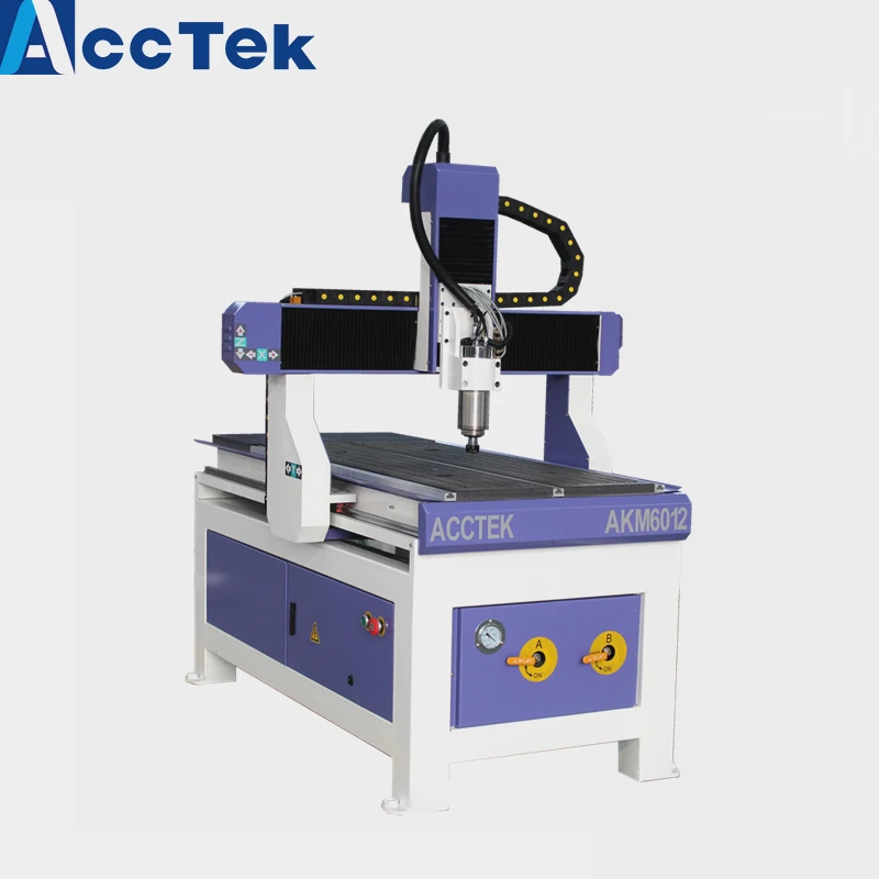 ACCTEK Easy operation 6012 mini desktop cnc router/ Aluminum Acrylic