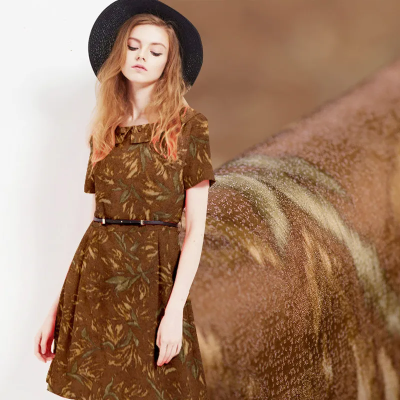 

2017 new 19mm 100% silk fabric abstract sahara special glossy fashion silk fabric 108cm wide skirt clothes cheongsam fabric