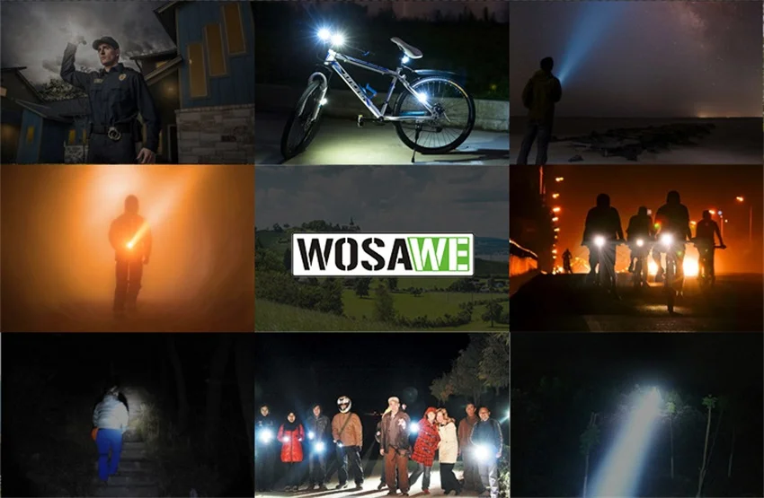 Excellent WOSAWE USB Rechargeable Bicycle Flashlight 2400 Lumens with Built-in Battery Rotate Bike Cycling Light 2-XML-3 LED Lamp 5 Modes 13
