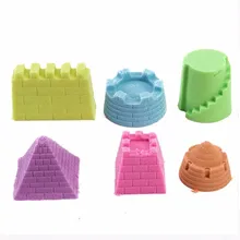 6 pçs/set Castelo Brinquedos Bebê Crianças Crianças Educacional Molde de Argila o Molde de Areia Portátil Edifício Vistas Castelo de Areia de Praia Brinquedos de Areia