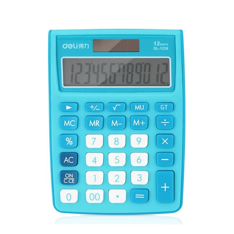 المزدوج الطاقة Calculadora الإلكترونية شاشة عرض كبيرة حساب الحلوى اللون حاسبة القرطاسية مكتب اللوازم المدرسية المواد