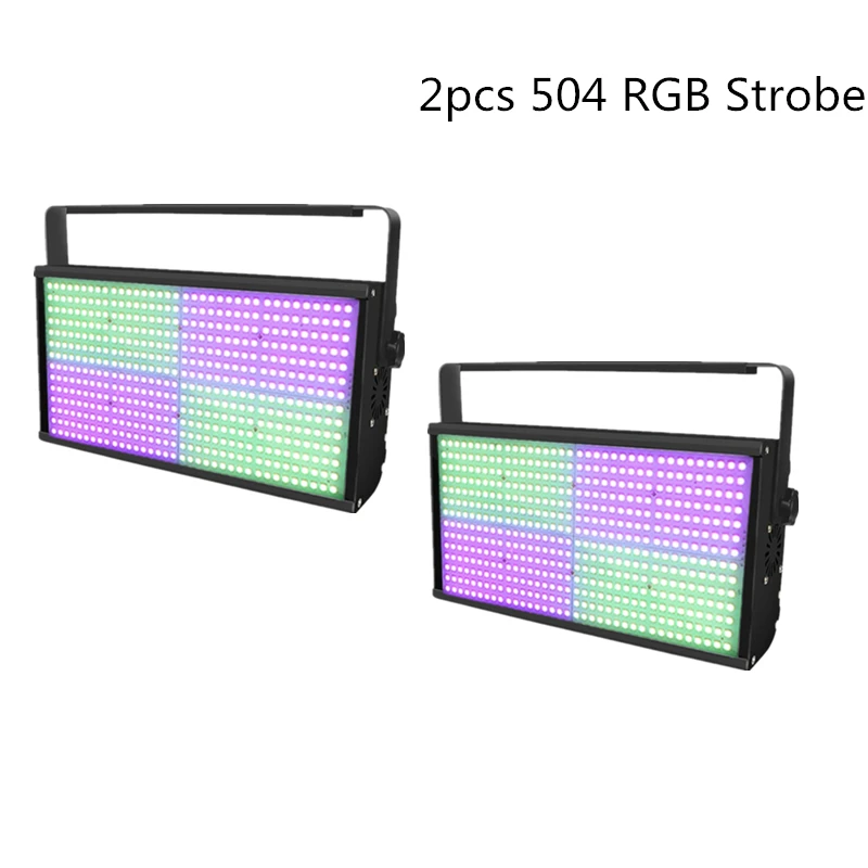 

2pcs/lot 504 LED 250W RGB 3IN1 Colorful LED Strobe Light/4 Individually Controllable Modules DMX LED Flash Effect Stage Lighting
