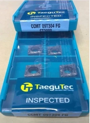 Карбидные вставки CCMT09T304FG CT3000 Taegutec CCMT 09T304 FG положительный 7-градусный зазор 80