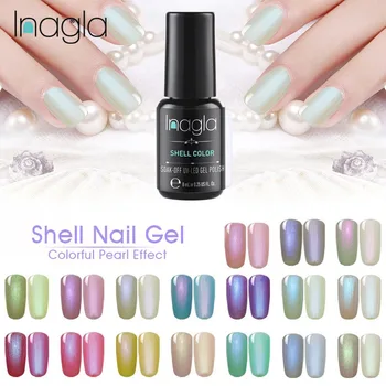 

Inagla Shell Gel Polish Long Lasting Beauty Salon Soak Off UV LED Art Design Varnish Top Base Coat Semi Permanent Primar