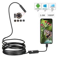 Мини эндоскоп Full HD на базе Android 1080P IP67 1920*1080 1 м 2 м 3,5 м 5 м микро USB камера для осмотра Бороскоп трубка