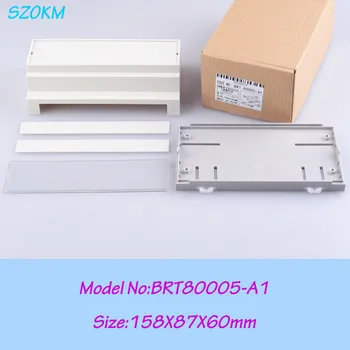 

3 pcs/lot free shipping abs din rail enclosures electronics 158*87*60mm