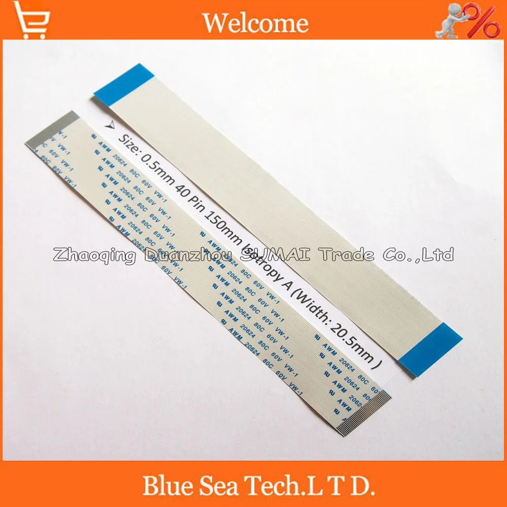 

40 Pin FFC FPC Flexible Flat Cable 0.5mm pitch 40pin 150mm Isotropy A or Anisotropy B cable,20624.Welcome custom-made Order.