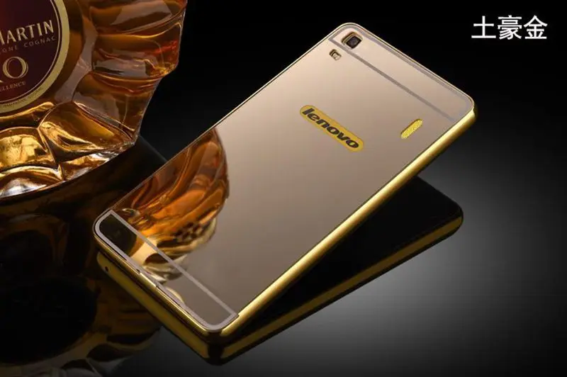 TUKE teléfono caso para Lenovo K3 Nota de aluminio caso de marco de Metal para Lenovo K3 nota A7000 espejo acrílico cubierta Fundas