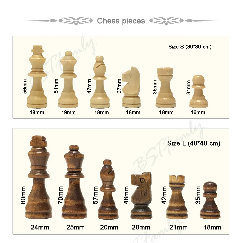 Магнитный деревянный Шахматный набор для путешествий, шахматная игра, складная деревянная форма, шахматная доска, деревянная шахматная доска, размер 30x30 40x40 см I61
