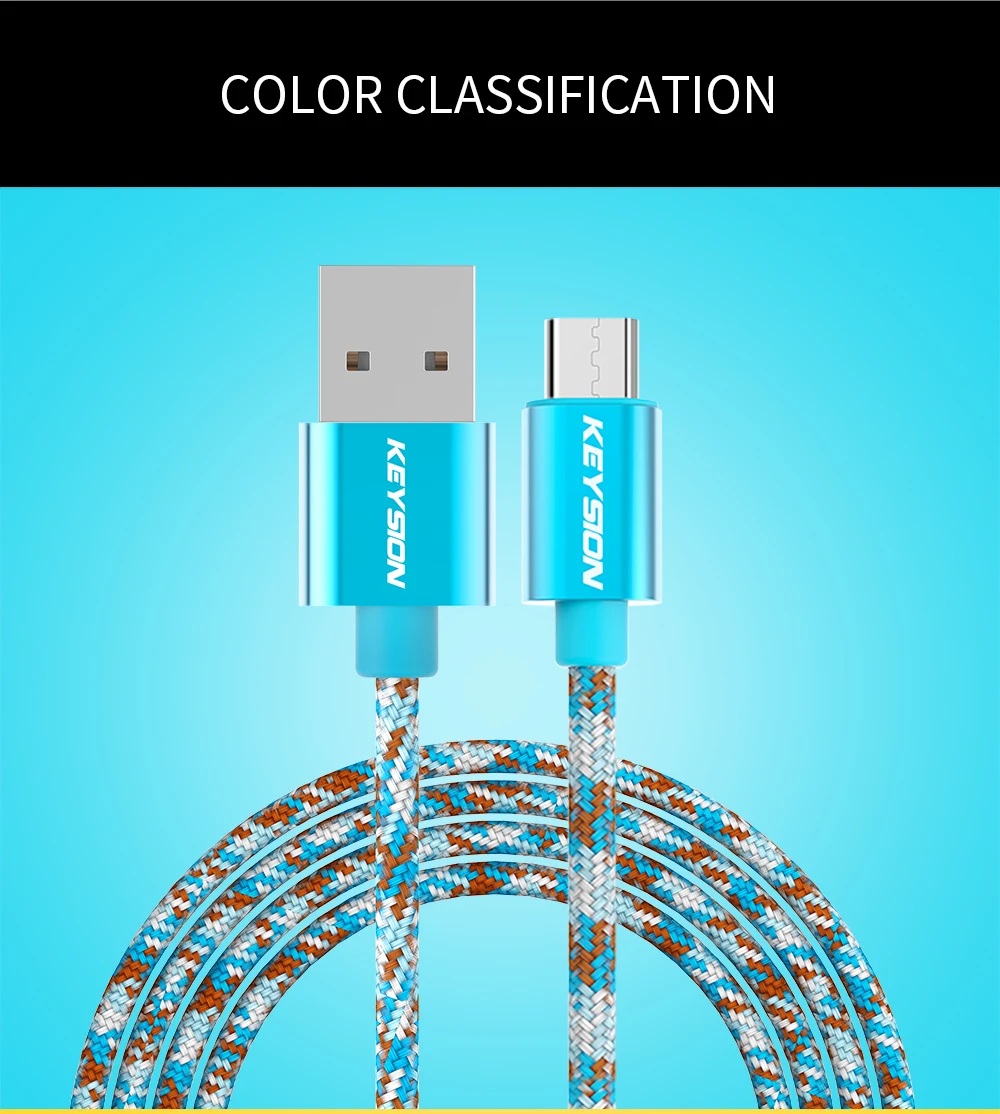 KEYSION Micro USB кабель 2.4A нейлон Быстрая зарядка USB кабель для передачи данных для samsung Xiaomi Tablet Android мобильный телефон usb зарядный шнур