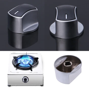 

1PC Metal Silver Universal Gas Stove Knob Cooker Oven Hob Kitchen Switch Control