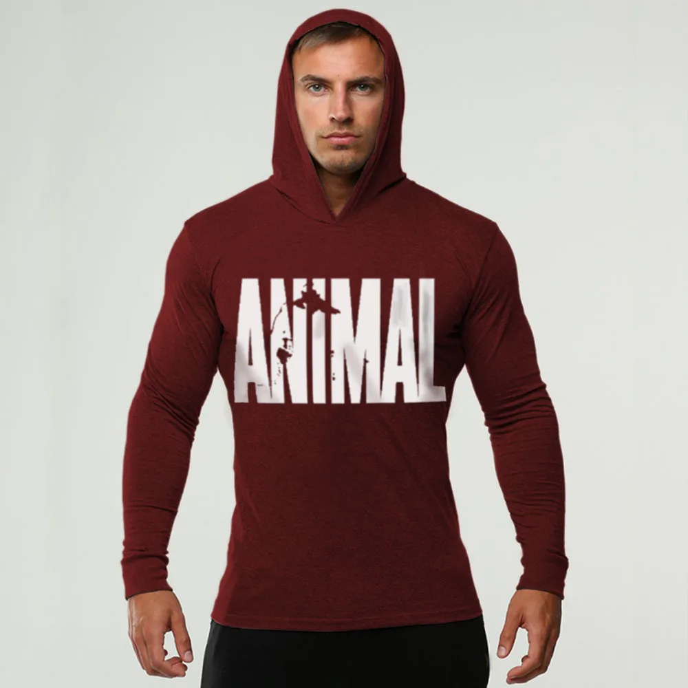 Men Cotton Gym Bodybuilding Hoodie Sport Sweatshirt Autumn Winter