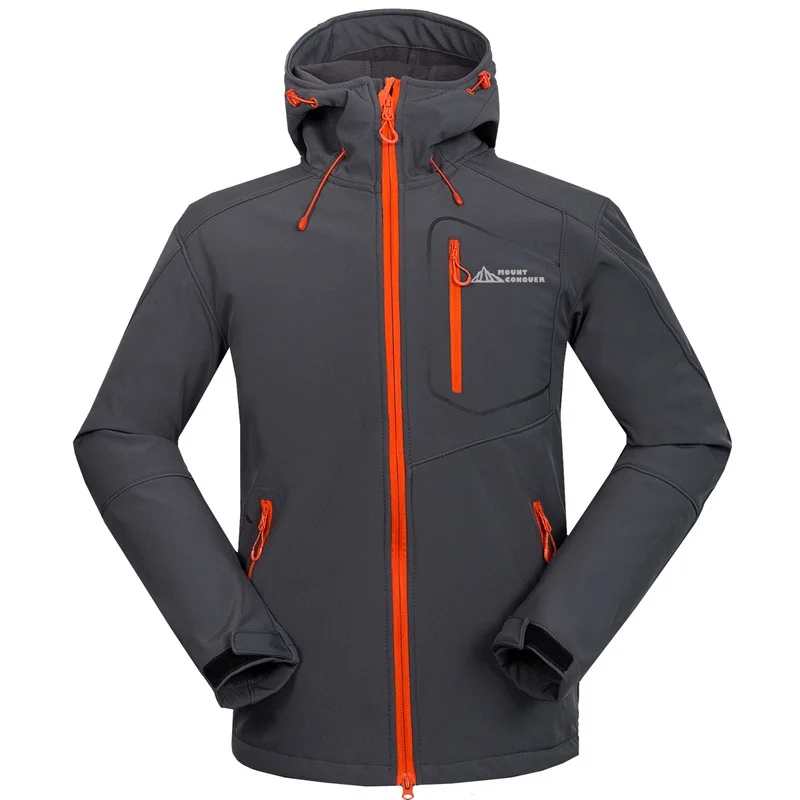 Mount Conquer, Мужская походная куртка, флисовая термокуртка, Мужская износостойкая термокуртка для кемпинга и велоспорта - Цвет: Color 2