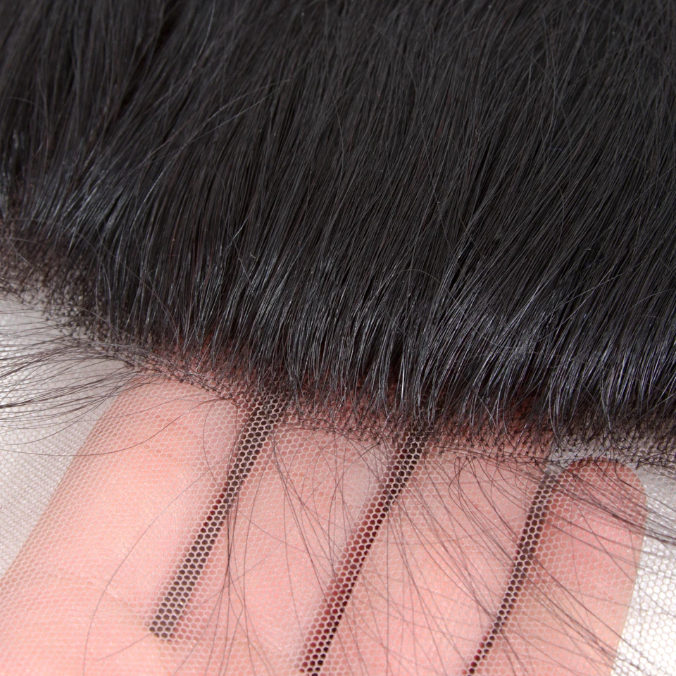 Свободные глубокая человеческих волос 3 Связки с фронтальной Малайзии переплетения человеческих волос предварительно сорвал 13x4 кружева фронтальной застежка с babyhair