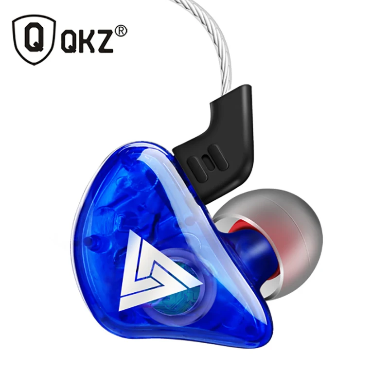 QKZ CK5 наушники-вкладыши стиль высококлассные наушники-вкладыши HiFi наушники Бас Металл DJ 18650 2 цвета - Цвет: Синий