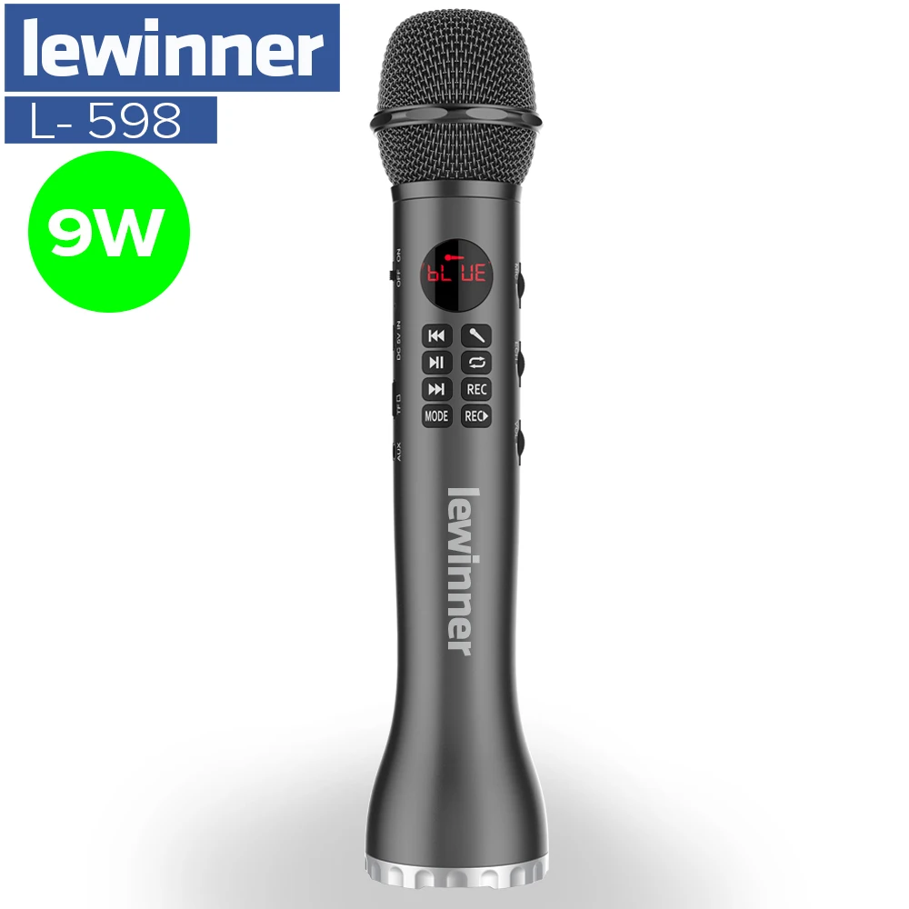 2194.49руб. 37% СКИДКА|Lewinner L 598 беспроводной микрофон ручной караоке Bluetooth динамик светодиодный дисплей экран TF карта для вокала, с рекордером|Микрофоны| | - AliExpress