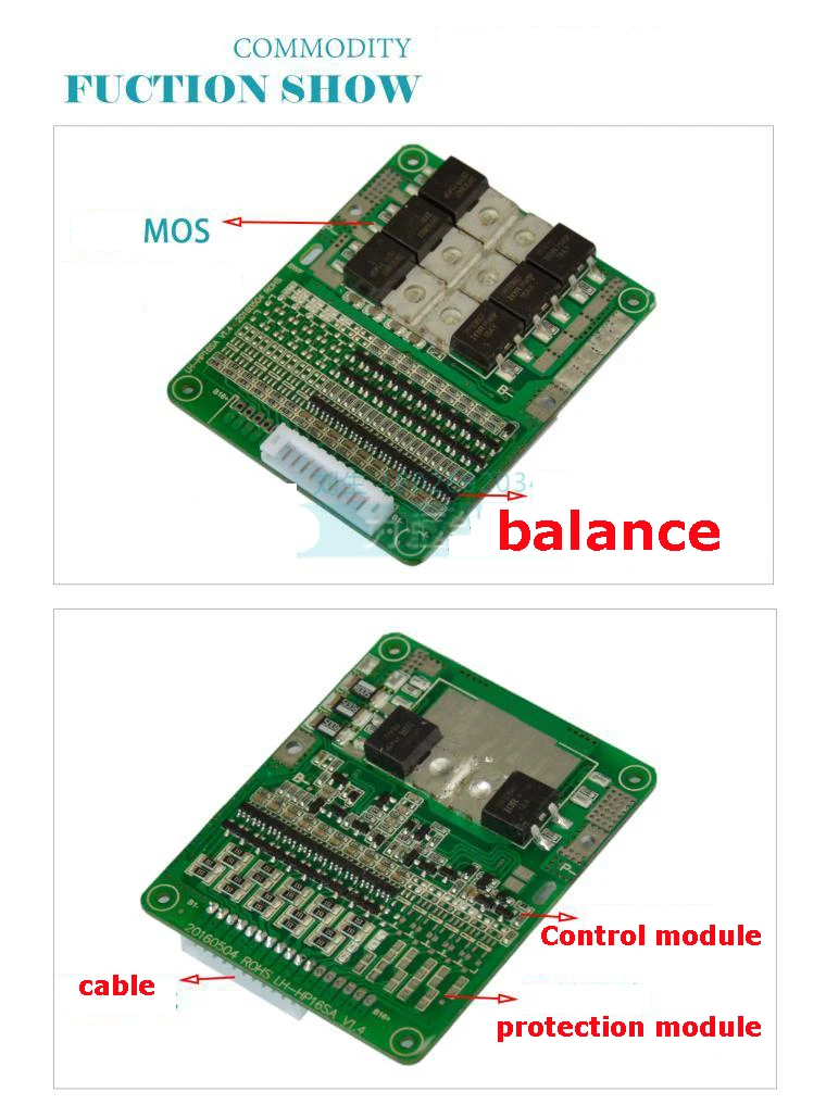 13S 30A 48В lipo литий полимерная BMS/PCM/PCB плата защиты батареи для 13 упаковок 18650 ионная