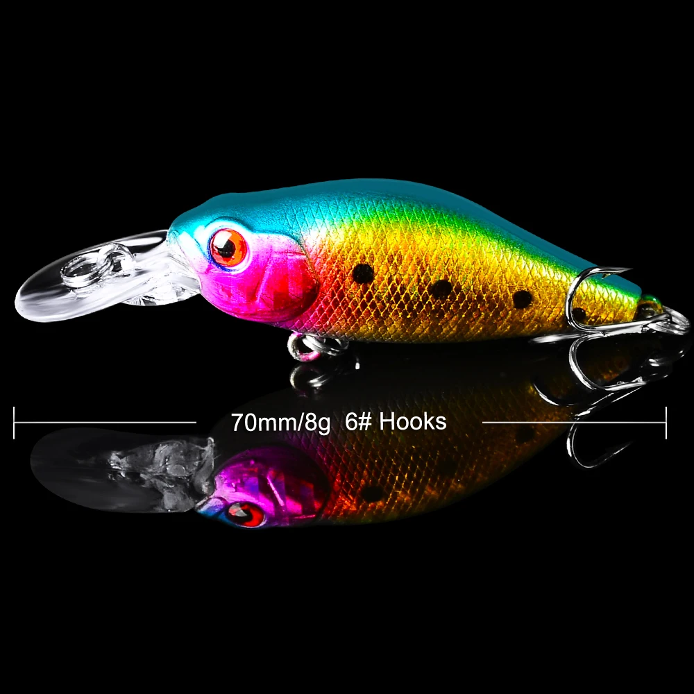 Топ 1 шт. Minnow FLYBASS искусственные жесткие 7 см 2 76 &quot/0 28 унций 8 г 3D глаз рыболовные