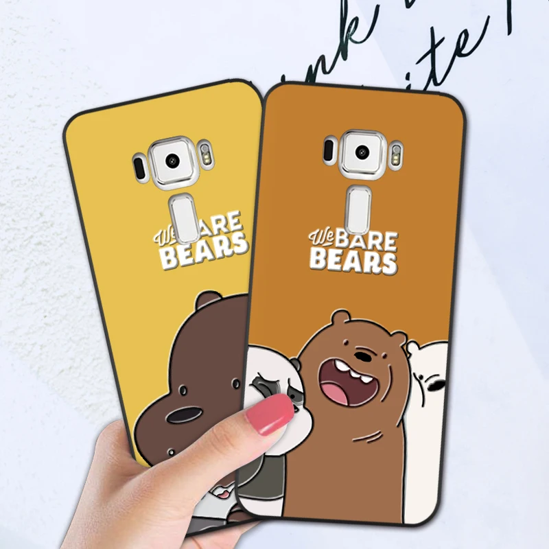 

3D Cute Cartoon Phone Case For Asus ZenFone 3 ZE552KL We Bare Bears Funny Toys Silicone Cover Case For Asus ZenFone3 ZE552KL
