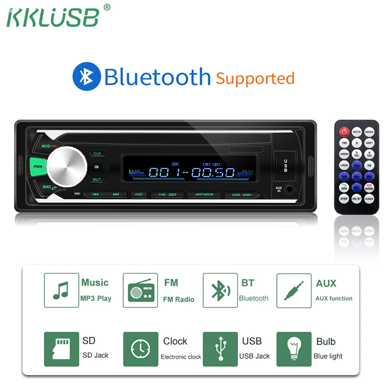 

Autoradio Car Audio auto Stereo 1 Din Car Radio 12v bluetooth V2.0 FM Aux Input Receiver Car Audio SD USB MP3 MMC WMA auto audio
