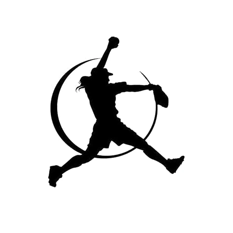 11 6cm 12 8cm Interesting Fast Softball Sports Silhouette Vinyl Car Sticker Black Silver S9 0310 Car Sticker Vinyl Car Stickersstickers Black Aliexpress