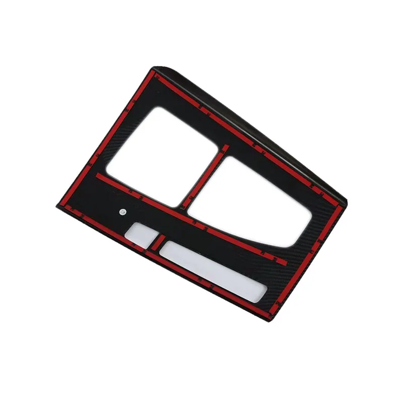 Estilo do Carro de Fibra de Carbono Tampa do Painel de Controle de Mídia Lhd para Audi Olhar Chrome Matte Interior Engrenagem Shifter Guarnição q5 fy 2020 19 - 3 Controle de Mídia Interior Engrenagem Shifter Guarnição LHD Para Audi Q5 FY 2018 19