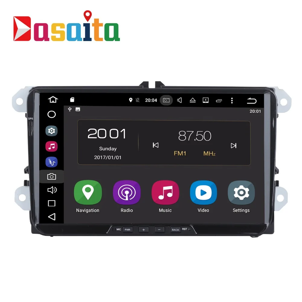 Cheap car 2 din Android stereo Head Unit for PASSAT Golf GTI polo tiguan Permanent radio navi GPS RDS 4Gb+32Gb Android 8.0 PX5 8-Core 4