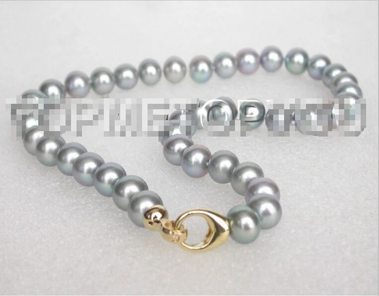 

FREE SHIPPING>>>@@ > 17" wow 12mm Gray freshwater pearls necklace E1402^^^@^Noble style Natural Fine jewe &