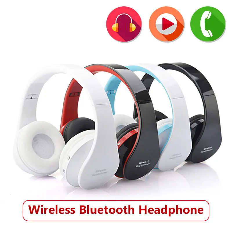 

Handsfree Foldable Bluetooth headphone Stereo headband cordless earphone for Computer PC Head Phone Set