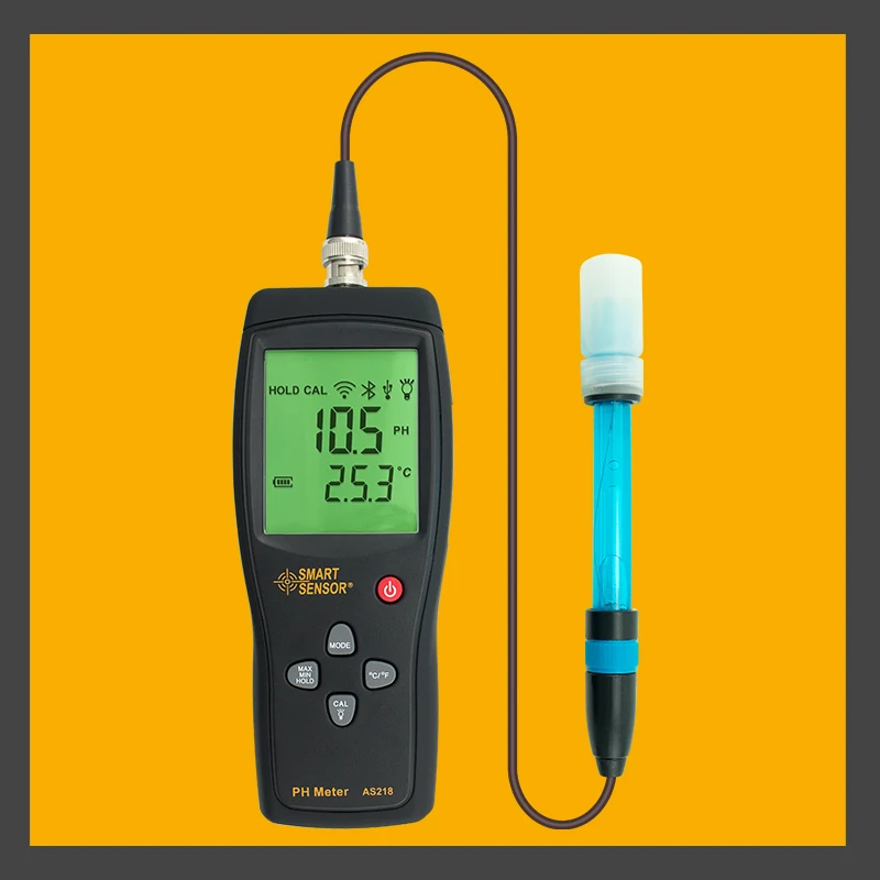 

Free shipping AS218 High quality Digital handheld PH Meter with range 0.00~14.00pH degree C / degree F