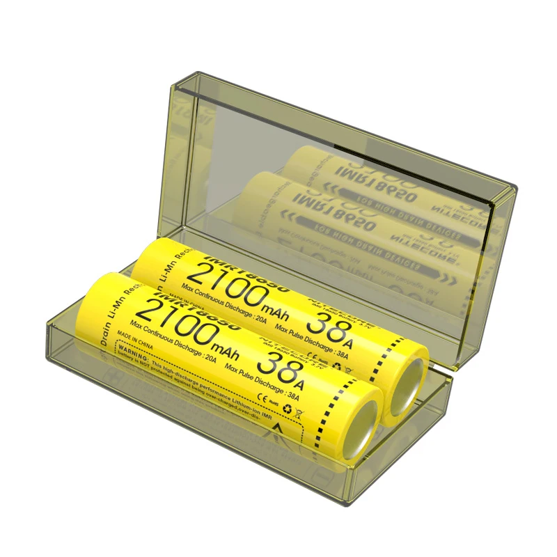 2 шт NITECORE IMR 18650 литий-ионная батарея 2100mAh 38A 3,7 v